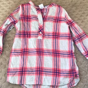 Crewcuts plaid top 4-5